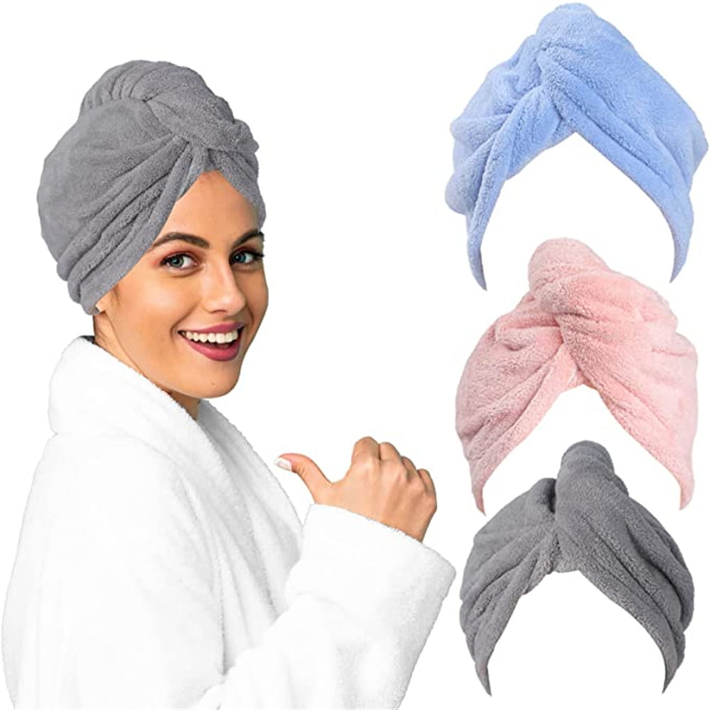 Head Turban Towel Wrap Brown Hair Towel with Batik Fabric Trim 100% Cotton Towel Custom Towels