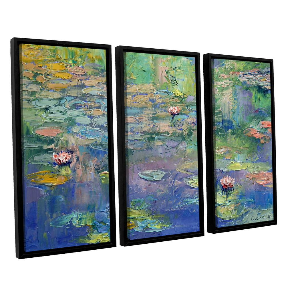'Water' 3 Piece Floater Framed Canvas Art Print Set, 36x54 - Walmart ...