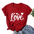 thumbnail image 6 of VKOYWKM Womens Valentine T Shirts Romantic Love Heart Graphic Tee Tops Short Sleeve Casual Crew Neck Love Heart T-Shirts Happy Valentines Day Shirts, 6 of 6
