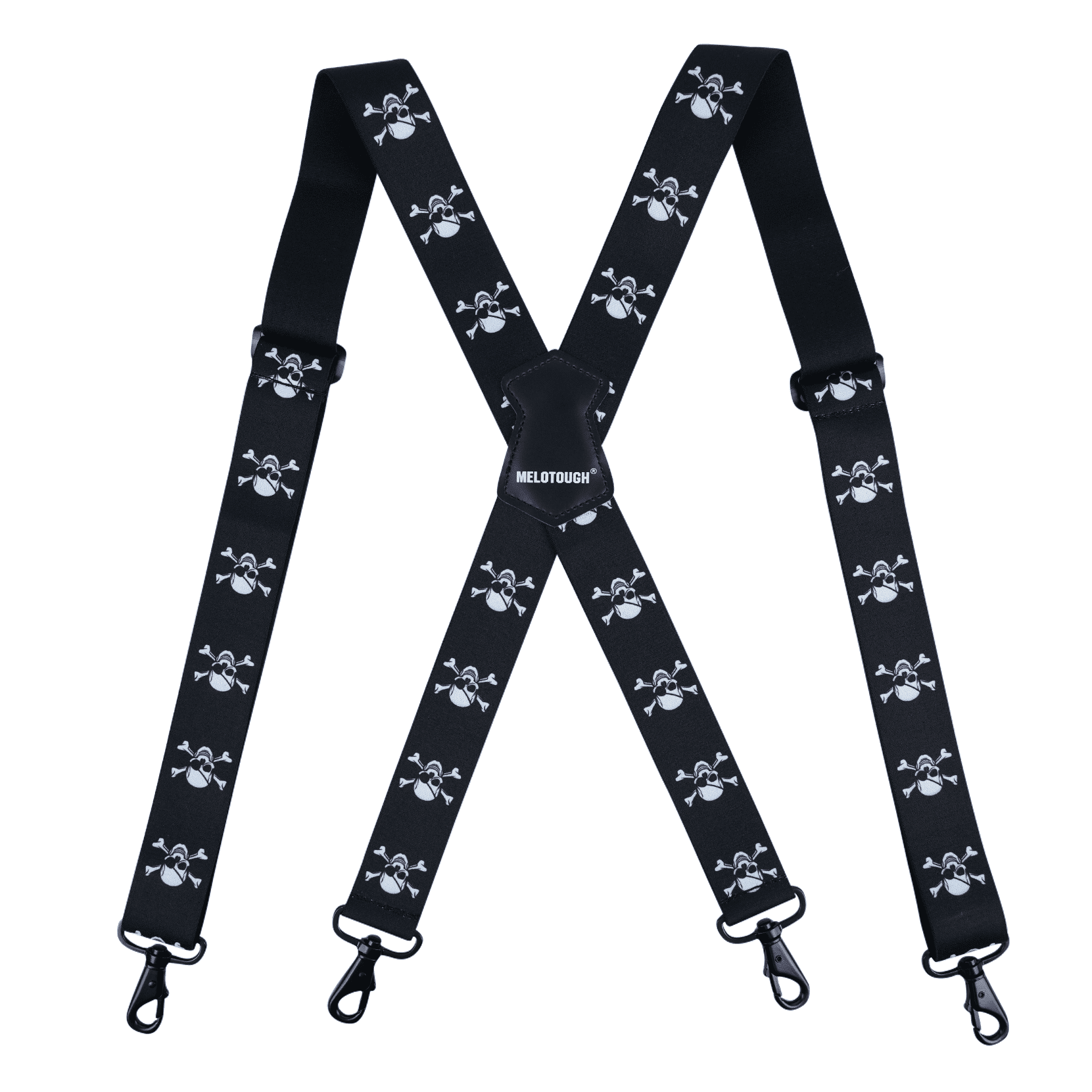MELOTOUGH Men Suspender 1.5 Inch Wide X Back Suspender Adjustable