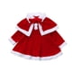 thumbnail image 3 of Disfraz de Papá Noel para niñas pequeñas, conjunto de 3 piezas, chal y sombrero para Navidad, traje de Papá Noel para fiesta de Navidad, para niñas, cosplay, color rojo, 110, 3 of 3
