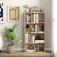 thumbnail image 2 of Costway 48" Geometric Bookshelf Open-back Bookcase with 8 Cubes 2 Anti-Toppling Devices Natural, 2 of 8