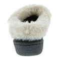 thumbnail image 4 of Clarks Womens Slipper Suede Leather Knitted Collar Clog Button Overlay Clogs (Grey Fur, 10), 4 of 5