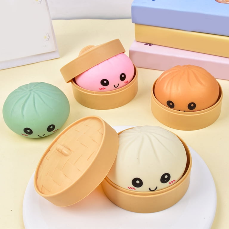 Juguete Anti-estrés Dumpling Gigante Arcoíris – Pelota Apretable De Goma Para Niños Y Adultos, 10x10x6.5 Cm