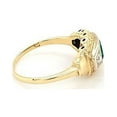 thumbnail image 4 of Antique Diamond and Emerald 3-Stone Engagement Ring in 14K Gold, 4 of 9