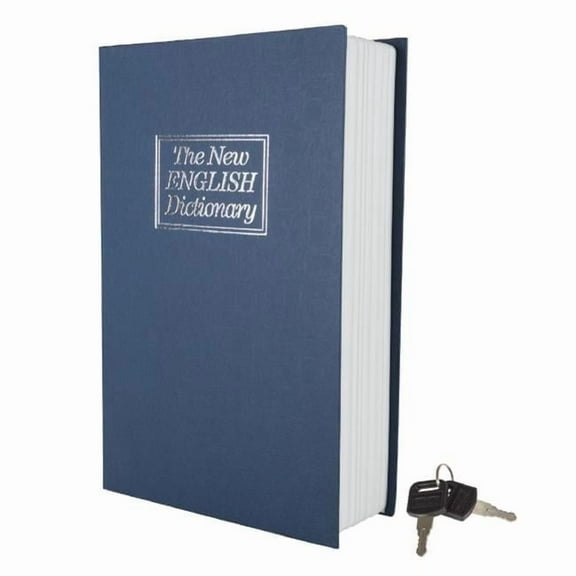 Stalwart Book Safe with Key - Portable New English Dictionary Hidden Safe