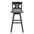 thumbnail image 2 of Ati 29 Inch Bar Height Stool Swivel Chair, X Back, Distressed Gray, Black, 2 of 6