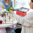 thumbnail image 6 of 3 set 3-Tier Wooden Ice Cream Cone Display Risers Ice Cream Cone Holder with 33 Holes Cornsilk 30x18x21cm, 6 of 6