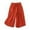 Red, variant on Capri Pants for Women, Xunlbb Women Summer Fashionable Solid Color Casual Versatile Drawstring Elastic Waist Linen Wide Leg Pants(Red,M)