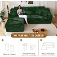 thumbnail image 5 of LLappuil 108" Sectional Sofa, Modular Sectional Couch with Right Chaise, Deep Seat Corduroy Cloud Sofa for Living Room Green, 5 of 8
