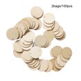 thumbnail image 2 of Rodas de madera Signos sin terminar Ornamentos colgantes Patrón en blanco colgante pulido con agujero Natural Scrapbooking Tags 100 PCS Inevent HA011971-00, 2 of 7