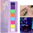 thumbnail image 3 of Makeup Eyeliner Eyeshadow Face Paint Water Activated Eyeliner Palette, Matte Patterned Eyeliner, Fluorescent Body Paint, 3 of 5