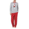 thumbnail image 4 of Family Matching Christmas Snowman Pajama Sets Cute Snowman Print Long Sleeve Parent-Child Outfit Sleepwear Home wear, 4 of 6