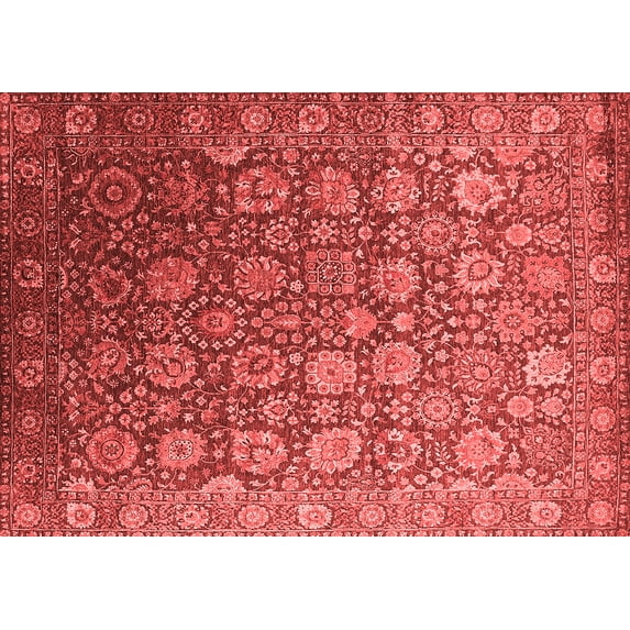 Ahgly Company Indoor Rectangle Oriental Red Industrial Area Rugs, 8' x 12'