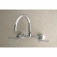 thumbnail image 3 of Kingston Brass Concord 8-Inch Adjustable Center Wall Mount Kitchen Faucet, Polished Chrome, 3 of 5
