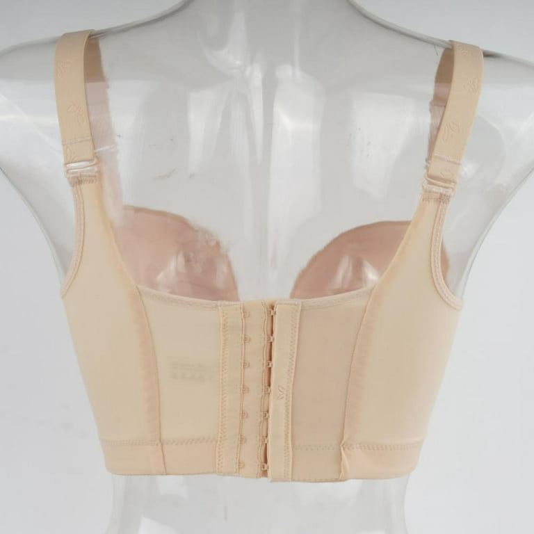 Deep Cup Bra Hides Back Fat, Hidden Back with Shapewear Combined with a  Full Back Boverage Push up Sports Bra