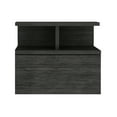 thumbnail image 2 of Floating Nightstand With Drawer And Smoke Grey Bedroom Shelving Setup Storage Enhancement, 2 of 3
