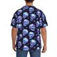 thumbnail image 3 of Balery crystal Skull Camisa Casual de Manga Corta con Botones para Hombre, Texturizada, Estilo Cubano, para Playa, Verano-Small, 3 of 5