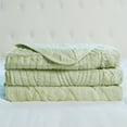 thumbnail image 5 of Home Soft Things 4 Piece Tatami Quilted Faux Fur Bedspread - Light Green - Oversize King (120" x 120"), 5 of 7