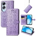 thumbnail image 4 of Funda Cartera FOXDOCK para OPPO A60 4G , Flip PU con Relieve de Gatos y Perros, Tarjetero y Soporte, 4 of 6