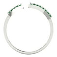 thumbnail image 4 of Statement Engagement Ring for Women - 0.2475ct Simulated Emerald in 14K White Gold Promise Ring, 4 of 6