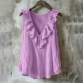 thumbnail image 4 of SwiftWear Women's Summer Ruffle V Neck Tank Top Cotton Linen Blend Cami Sleeveless Cute Top for Casual Everyday Wear​, 4 of 6