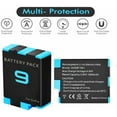 thumbnail image 4 of Extended Life 1800mAh 2-Pack Replacement Batteries for GoPro Hero 9 Black, Fully Compatible with Go Pro 9 camera Battery, 4 of 5