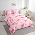thumbnail image 3 of Castle Fairy Kawaii Sakura Bowknot Twin Bedding Sets 7-Piece for Kids Teens Adults,Dreamy Princess Bedding Comforter Set Microfiber,Chic Flower Cherry Blossom Breathable Sheet Sets, 3 of 8