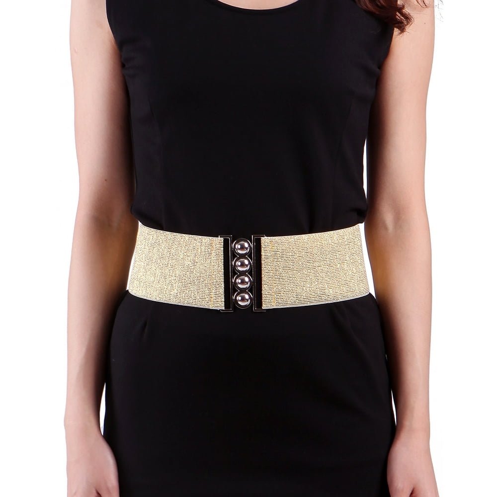 HDE HDE Women's Fashion Elastic Cinch Belt 3" Wide Stretch Waist Band