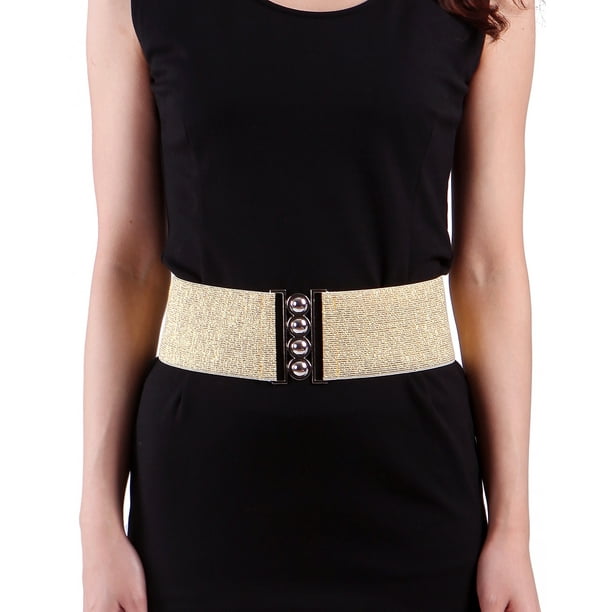 HDE HDE Women's Fashion Elastic Cinch Belt 3" Wide Stretch Waist Band
