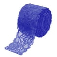 thumbnail image 1 of Unique Bargains Lace Trim 10 Yards 2 Inch Flower Elastic Lace Ribbons for Package Decoration Wedding Headbands Dark Blue, 1 of 5