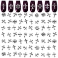 thumbnail image 1 of Adornos para uñas ZOKLU cruz 100 piezas de metal y acrílico para nail art, 1 of 9