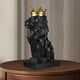 thumbnail image 5 of Colección de estatuas de cabeza 3D modernas, decoración de mesa, figurita de Animal, adorno de resina, escultura artesanal para el hogar, Negro perfecl Escultura de León, 5 of 8