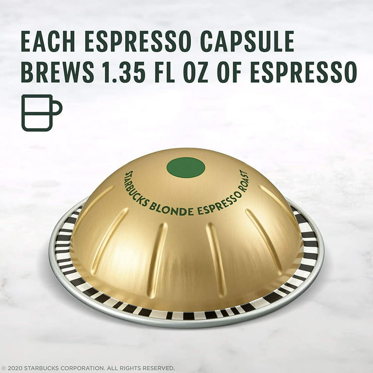 Starbucks Coffee Nespresso Vertuo Capsules, Blonde Espresso Roast - 10  Capsules