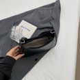 thumbnail image 2 of Bolsos Vagabundos Elegantes para Mujer Bolso Axila Con Forma Media PU Viajes Al Aire Libre (), 2 of 8