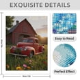 thumbnail image 3 of Diamond Art Kit for Adults, Vintage Red Truck Barn Sunset Field Diamond Painting for Adults Beginners, 5D DIY Diamond Art Painting Kits, Colorful Diamond Painting Craft for Home Decor 12x16, 3 of 7