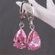 thumbnail image 2 of Pendientes para mujer, regalos para mujer, moda para damas, pendientes de gota de agua con diamantes de colores, joyería para damas., 2 of 2