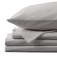thumbnail image 3 of Market & Place Chalet Solid Cotton Flannel Sheet Set, Full, Dark Grey, 4-Piece, 3 of 6