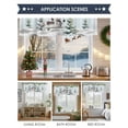 thumbnail image 6 of Christmas Snowman Valances for Windows, 42 x 18in, Xmas Tree Snowflake Bird Winter Blue Board Rod Pocket Kitchen Valance Curtain Light Filtering Window Treatments for Living Room Bedroom, 1 Panel, 6 of 7