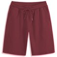 thumbnail image 2 of fatyb Casual Shorts for Men Drawstring Summer Beach Shorts Solid Color Comfy Vacation Shorts with Pockets, 2 of 3