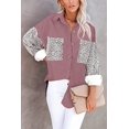 thumbnail image 3 of Chemises en Velours Côtelé pour Femmes avec Poche, Manches Longues Décontractées, Blouses Surdimensionnées, 3 of 6