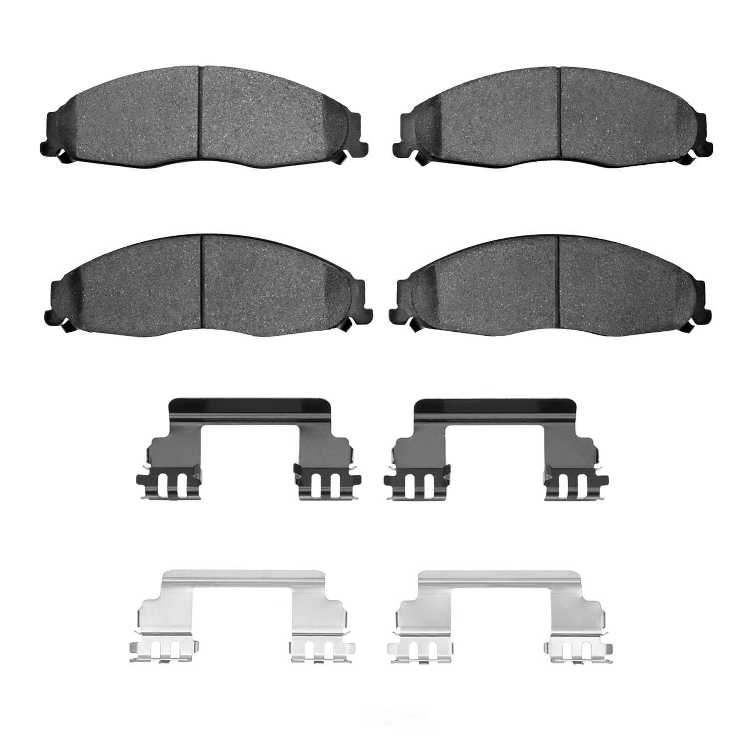 Dynamic Friction Company 1552-0921-01 DFC 5000 Advanced Brake Pads - Ceramic and Hardware Kit - OE