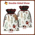 thumbnail image 2 of Rocae Watercolor Ladybug Print Christmas Drawstring Linen Gift Bag with Drawstrings Treat Bag Goody Present Bags for Christmas Party Favor, 2 of 8