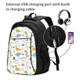thumbnail image 2 of Disketp Dinosaur Travel Laptop Backpack, Laptops Backpack with USB Charging Port, Water Resistant Computer Bag Gift for Men & Women, 2 of 7