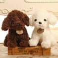 thumbnail image 5 of Juguete de peluche de dibujos animados lindo perro caniche cachorro muñeco de peluche juguete abrazable adorno para el hogar regalo multicolor opcional, blanco, 5 of 5