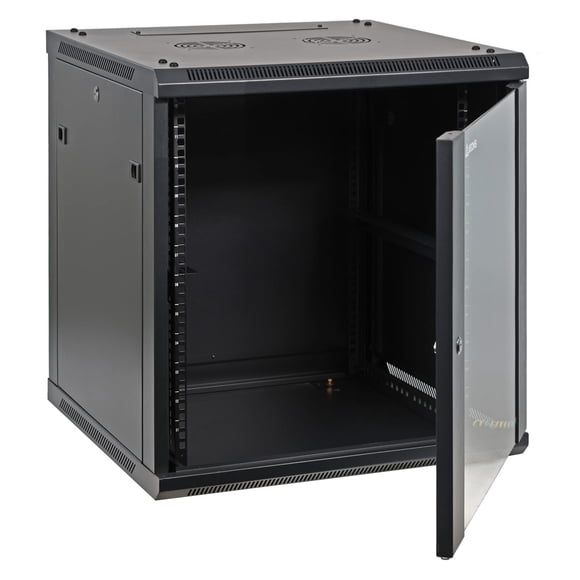 AEONS 12U Professional Wall Mount IT Cabinet Enclosure 19-Inch Server Network Rack Black