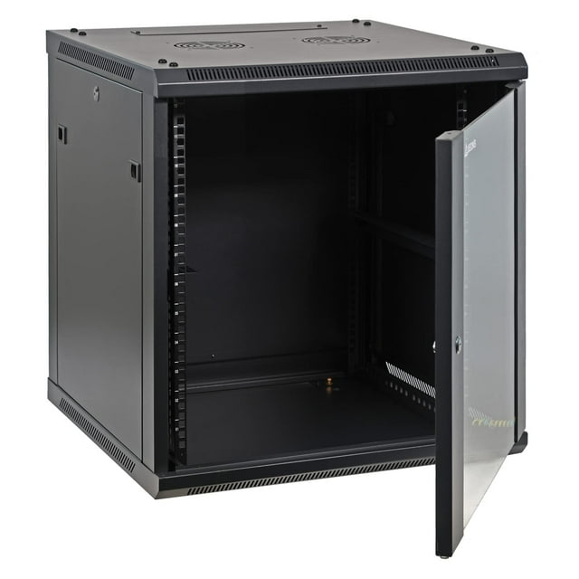 AEONS Boîtier Mural Professionnel 12U pour Armoire Serveur Réseau 19 Pouces Noir