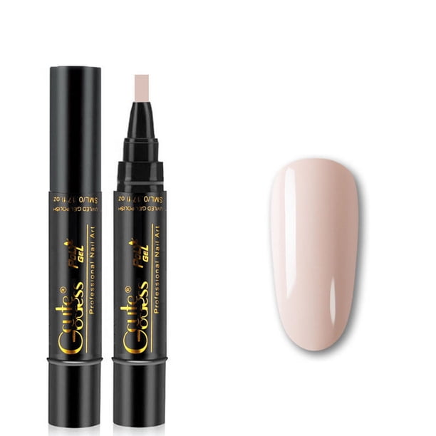 Lápiz de gel para uñas, gel para uñas en lápiz, no requiere aceite ni capa superior para niñas, para dibujo de uñas artísticas, lápiz de esmalte de 5 ml