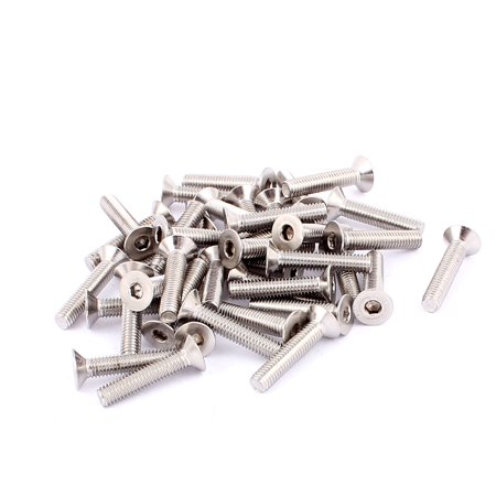 

Uxcell M6 Stainless Steel Countersunk Flat Head Hex Socket Screw Bolt DIN 7991 (40-pack)
