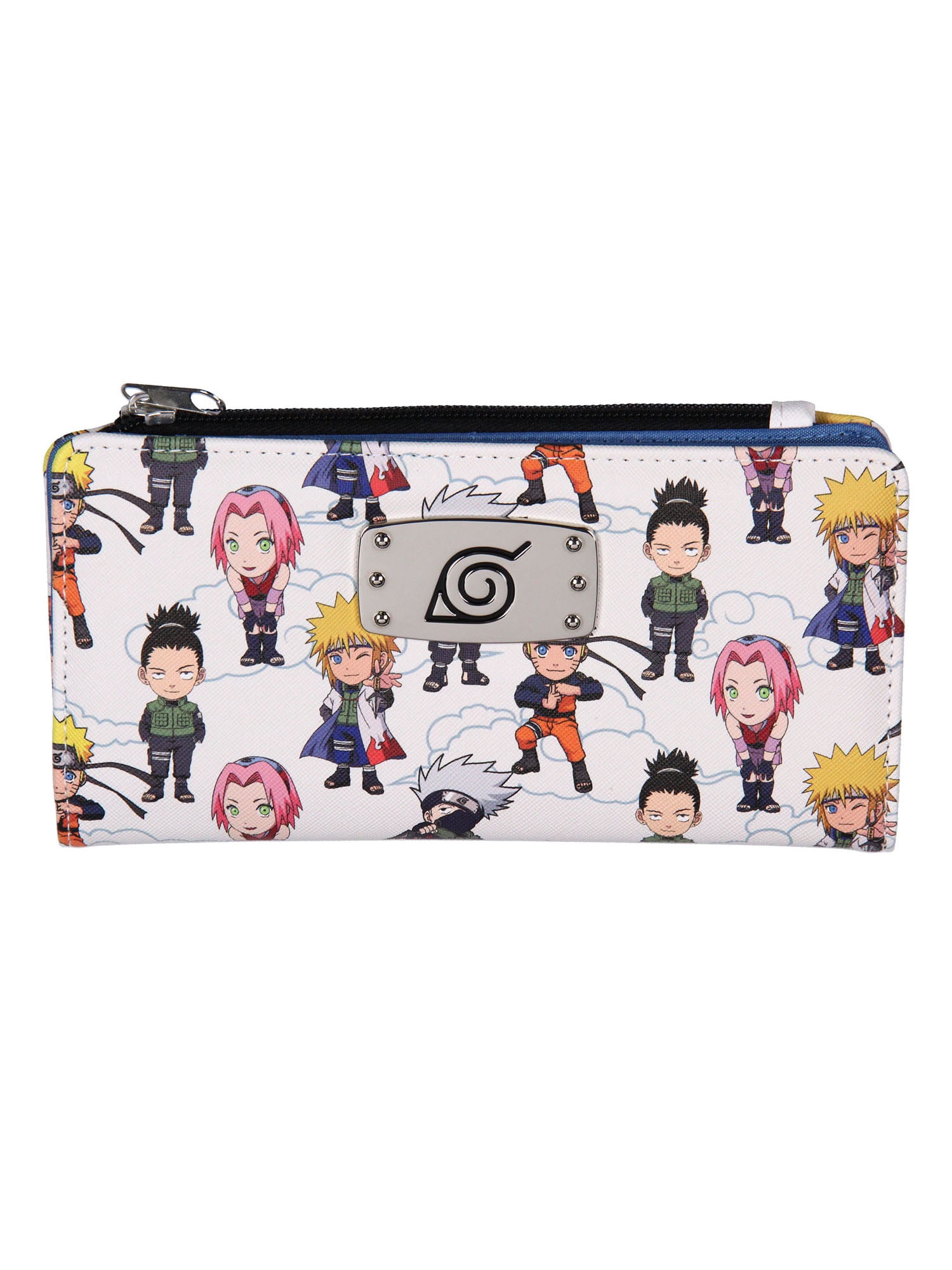 Naruto Shippuden Chibi Figures Snap Closure Faux Leather Wallet